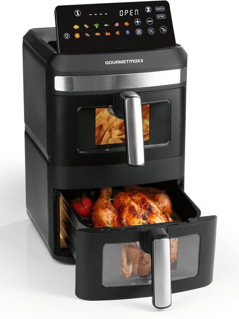 Test GOURMETmaxx FryUp XL : friteuse à air chaud double chambre