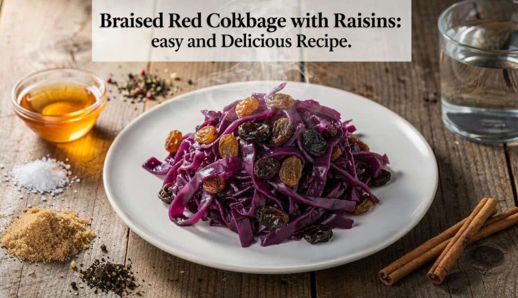Chou rouge mijoté aux raisins secs : recette facile et savoureuse