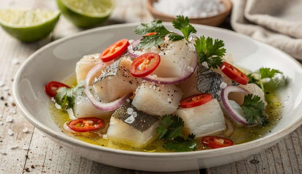 Ceviche de cabillaud et lieu noir : recette facile et savoureuse
