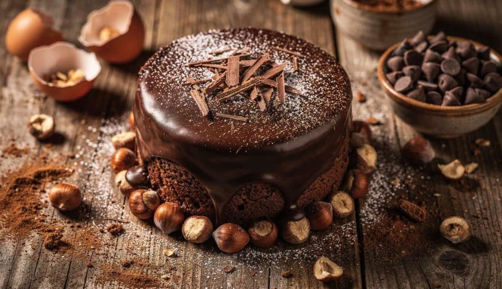 Gâteau fondant chocolat-noisettes : recette gourmande
