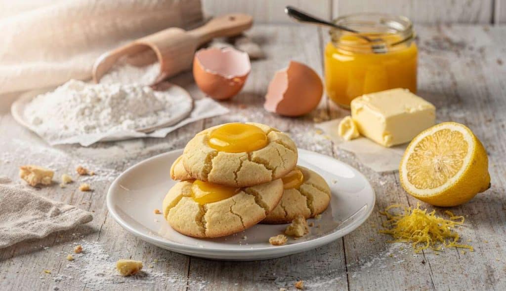 Biscuits empreintes au citron : la recette au lemon curd