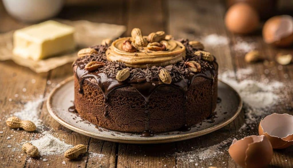 Moelleux au chocolat et beurre de cacahuètes : recette gourmande