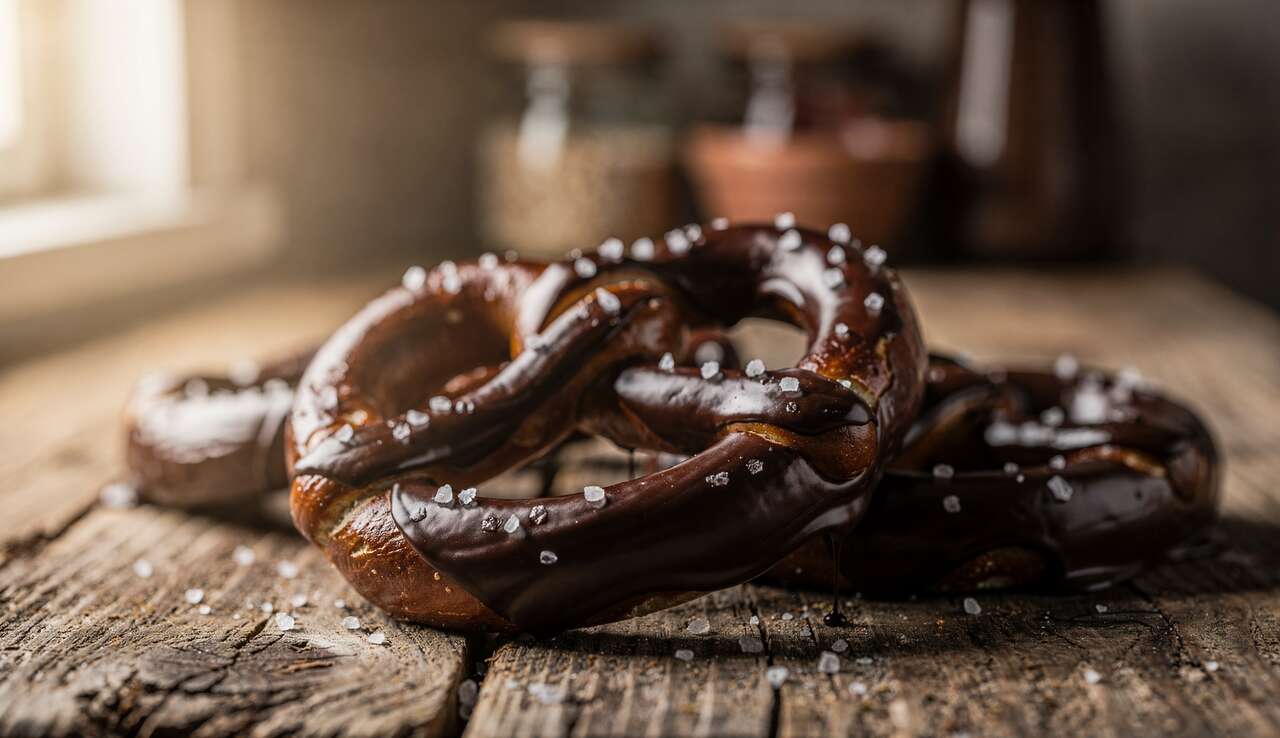 Deuxi&egrave;me version : mini bretzels enrob&eacute;s de chocolat
