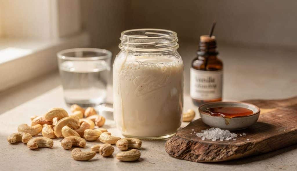 Recette de lait ou crème de noix de cajou maison