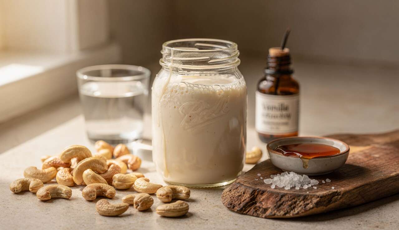 Recette de lait ou crème de noix de cajou maison