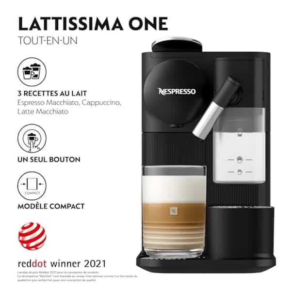 Découvrez notre test de la machine à café De'Longhi Nespresso Lattissima One Evo 1450W en noir : performance, design et fonctionnalités au banc d'essai pour les amateurs de café.
