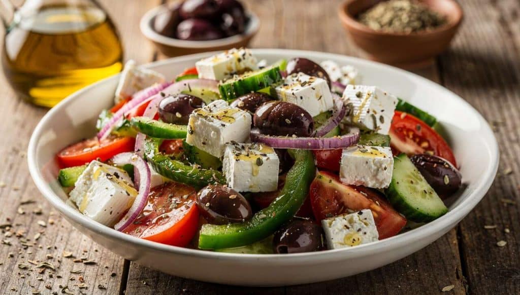 Salade grecque maison : recette authentique et savoureuse