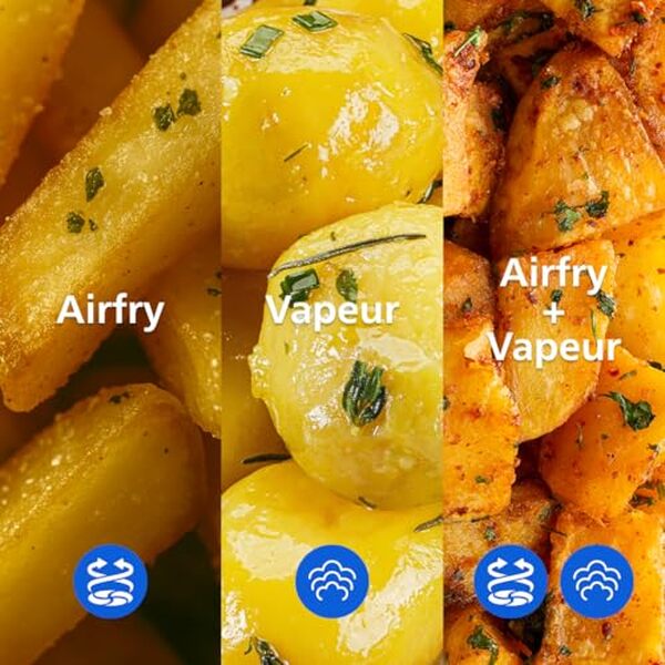 Découvrez les avantages du Philips Airfryer Série 5000 avec son double panier innovant et sa fonction de cuisson vapeur pour des plats sains et savoureux