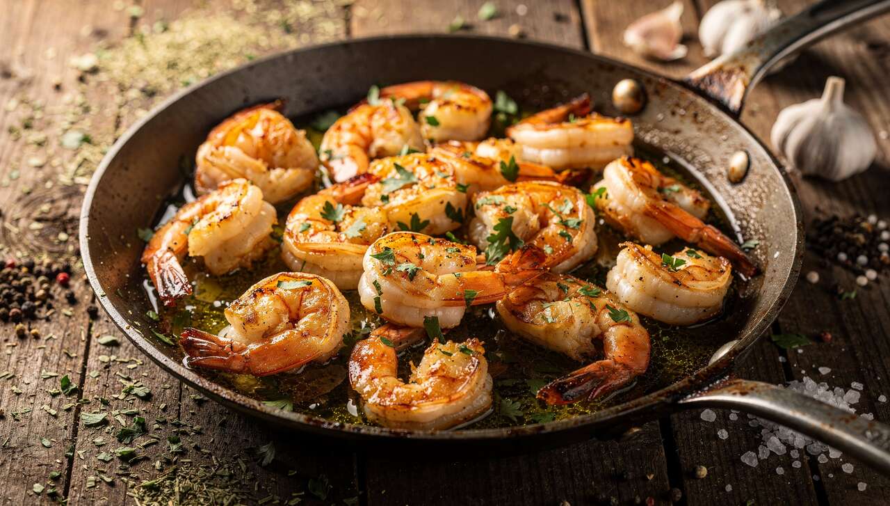 Crevettes sautées à l'ail et persil : recette savoureuse