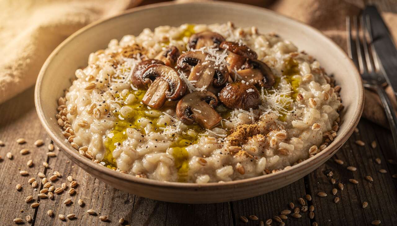 Risotto de petit épeautre aux champignons : la recette savoureuse