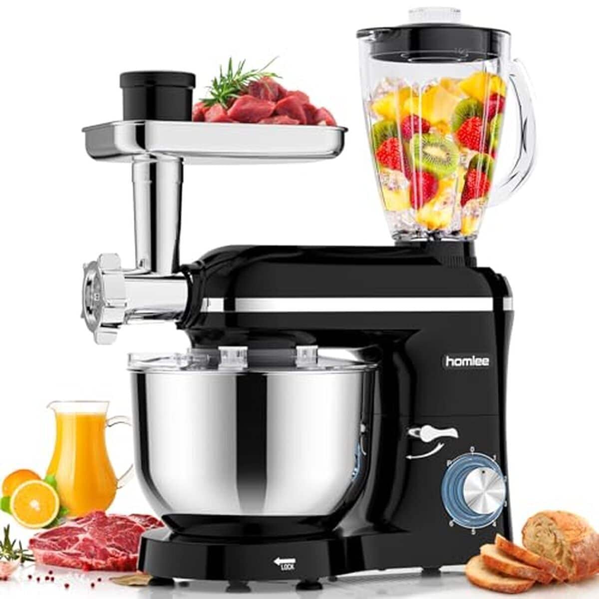 Test du robot pâtissier Homlee 3 en 1 : puissant 2000W multifonctions