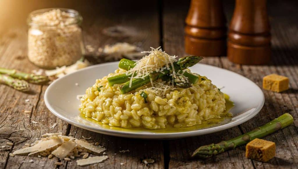 Risotto crémeux aux asperges et parmesan