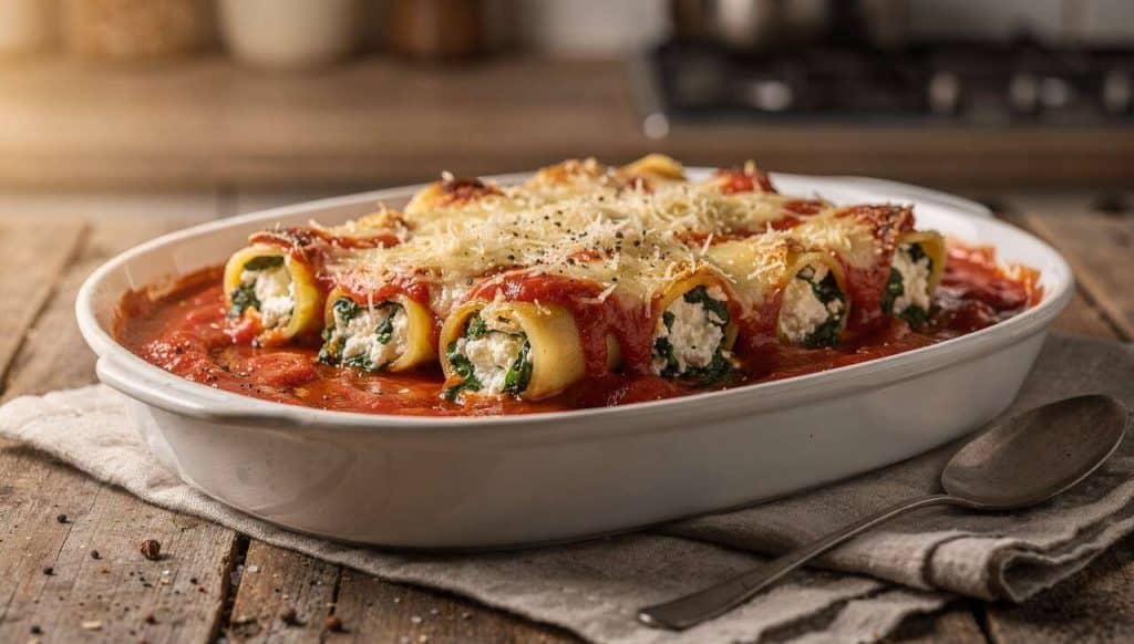 Recette de cannelloni ricotta épinard : savoureuse et facile
