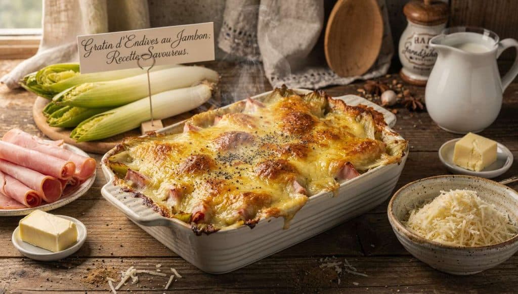 Gratin d'Endives au Jambon : recette Savoureuse