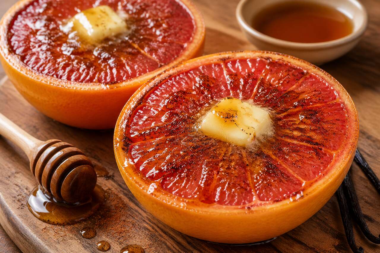 Pamplemousse rôti à la vanille : recette gourmande au four