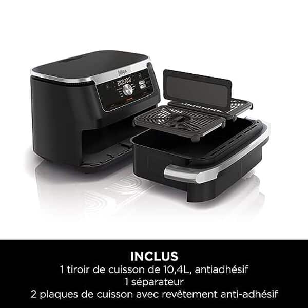 Découvrez notre test détaillé de la Ninja Foodi FlexDrawer : la friteuse 7-en-1 avec double compartiment. Performances, avantages et avis d'experts. 