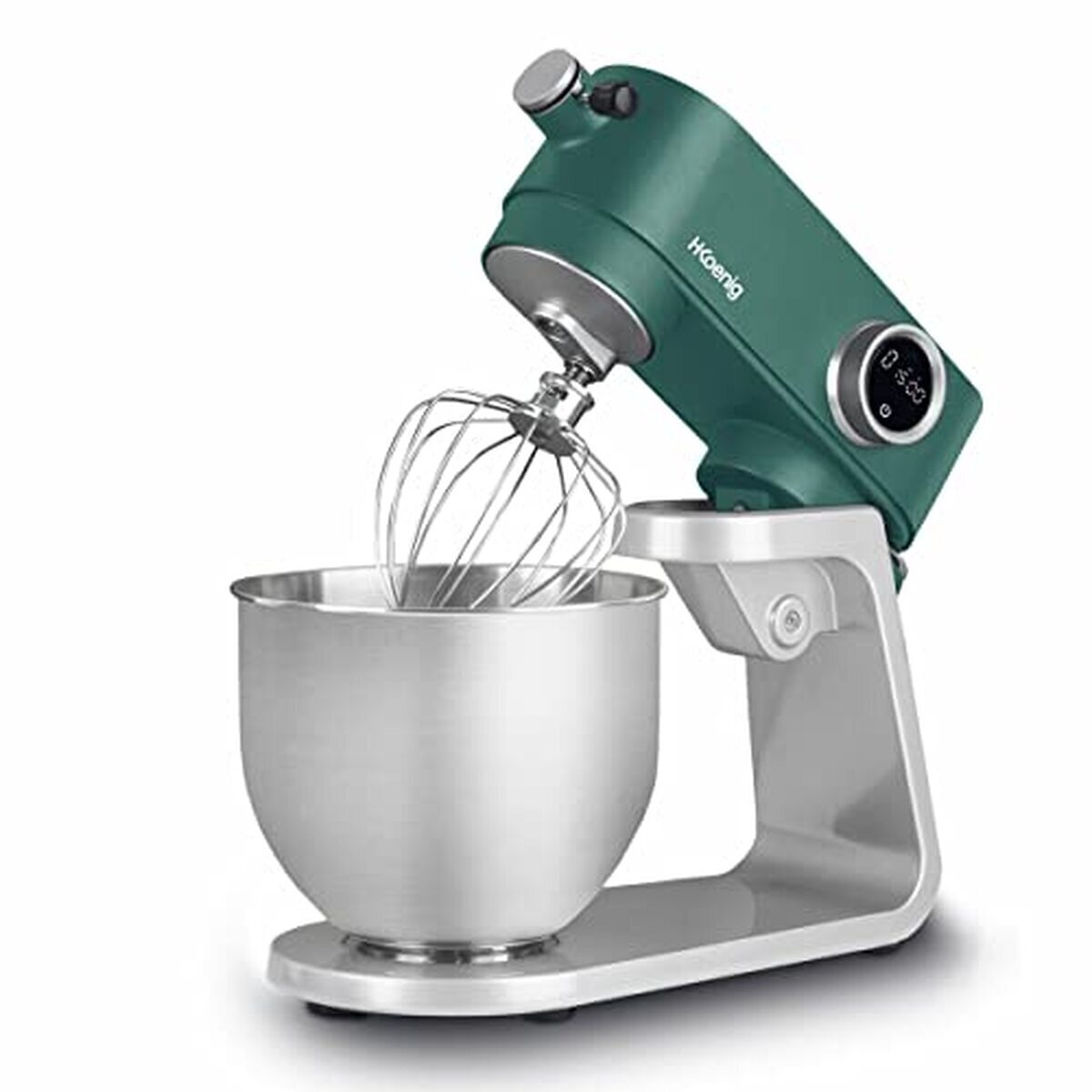 Test H.Koenig KM128 : robot pâtissier puissant en inox vert mat