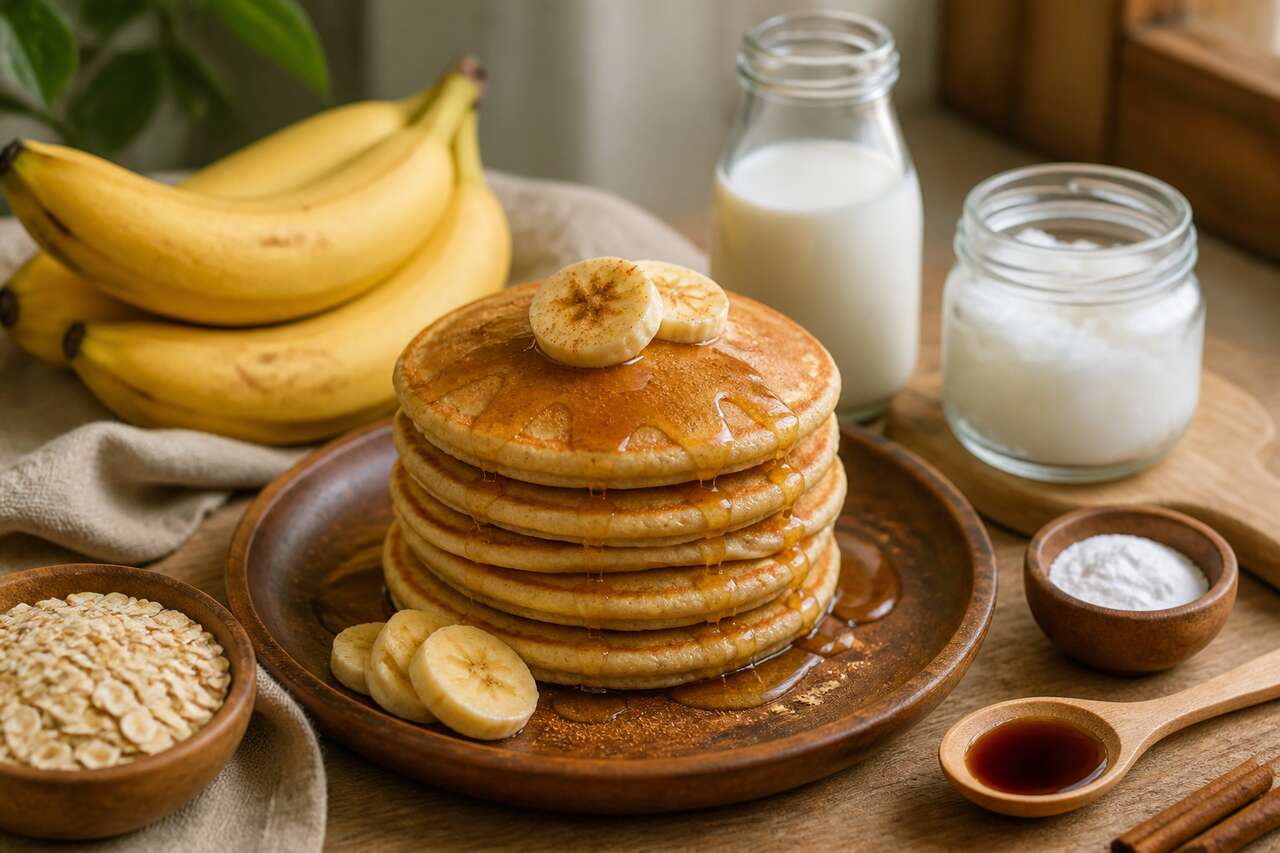Pancakes banane et avoine : recette healthy simple et rapide