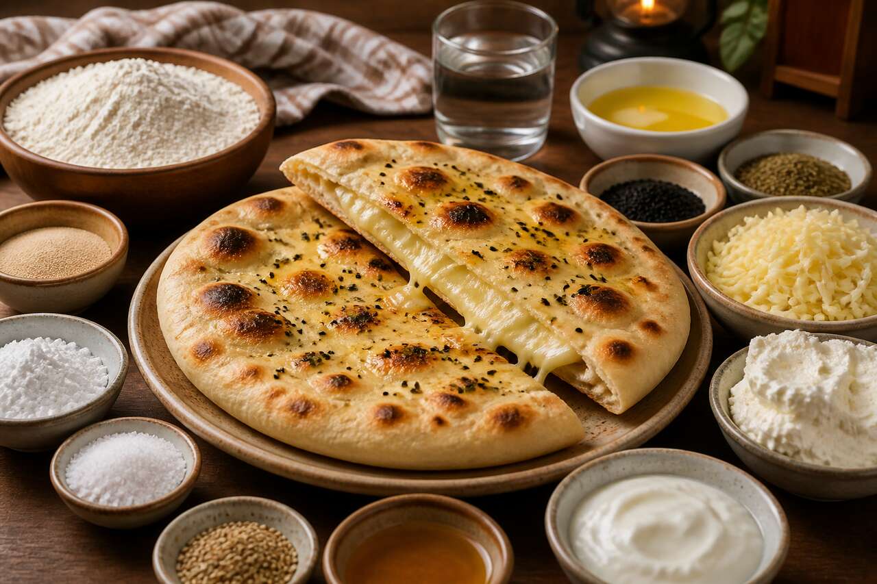 Recette de cheese naan maison : pain indien au fromage