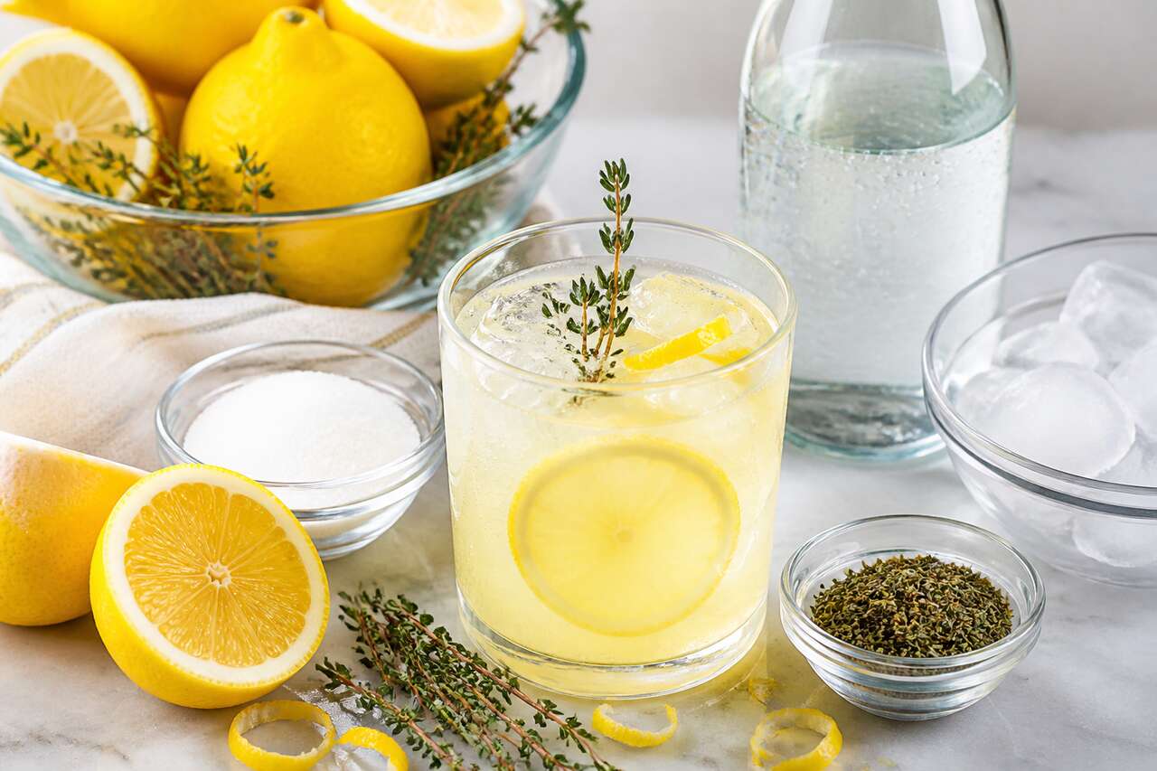 Citronnade maison au thym : recette rafraîchissante