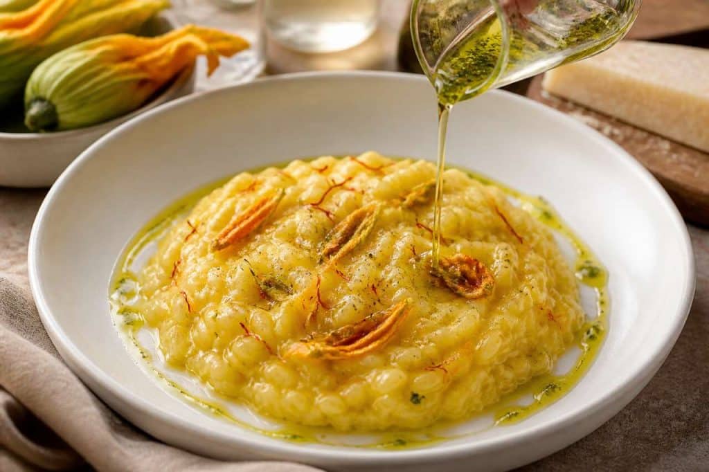 Risotto à la fleur de courgette : recette savoureuse et délicate