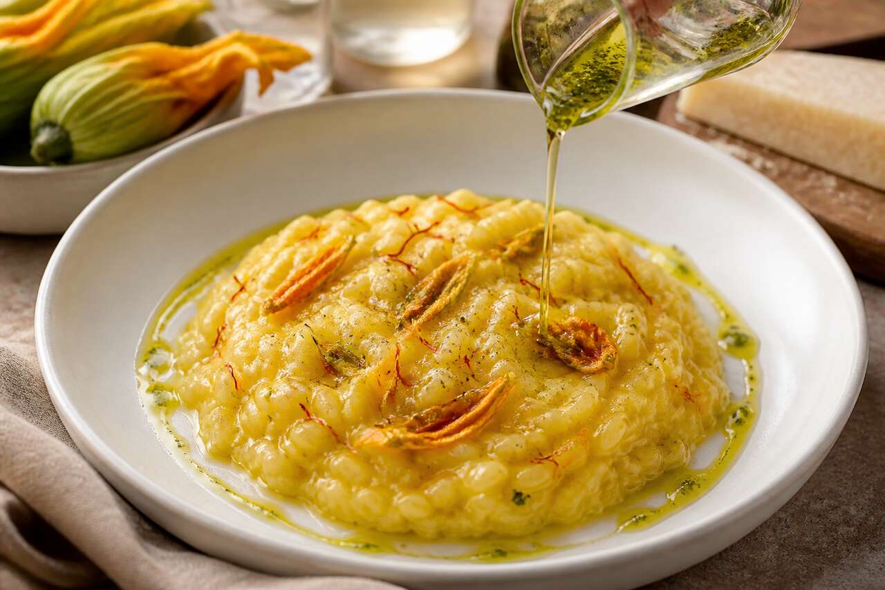Risotto à la fleur de courgette : recette savoureuse et délicate