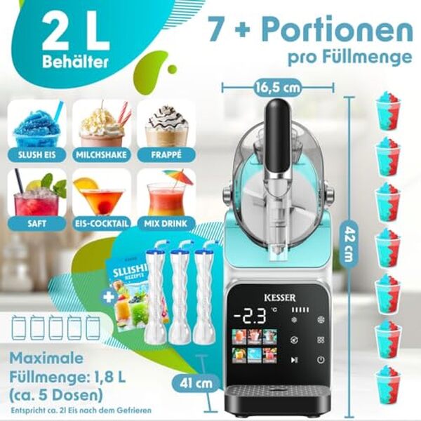 Découvrez notre test détaillé de la machine à glace Kesser : préparation rapide de cocktails glacés, sorbet et granité en seulement 25 minutes. Avis, avantages et recettes inclus. 