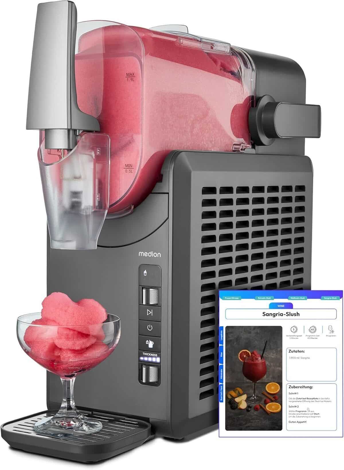 Test : machine à granité MEDION MD12090, performance glacée en 5 modes