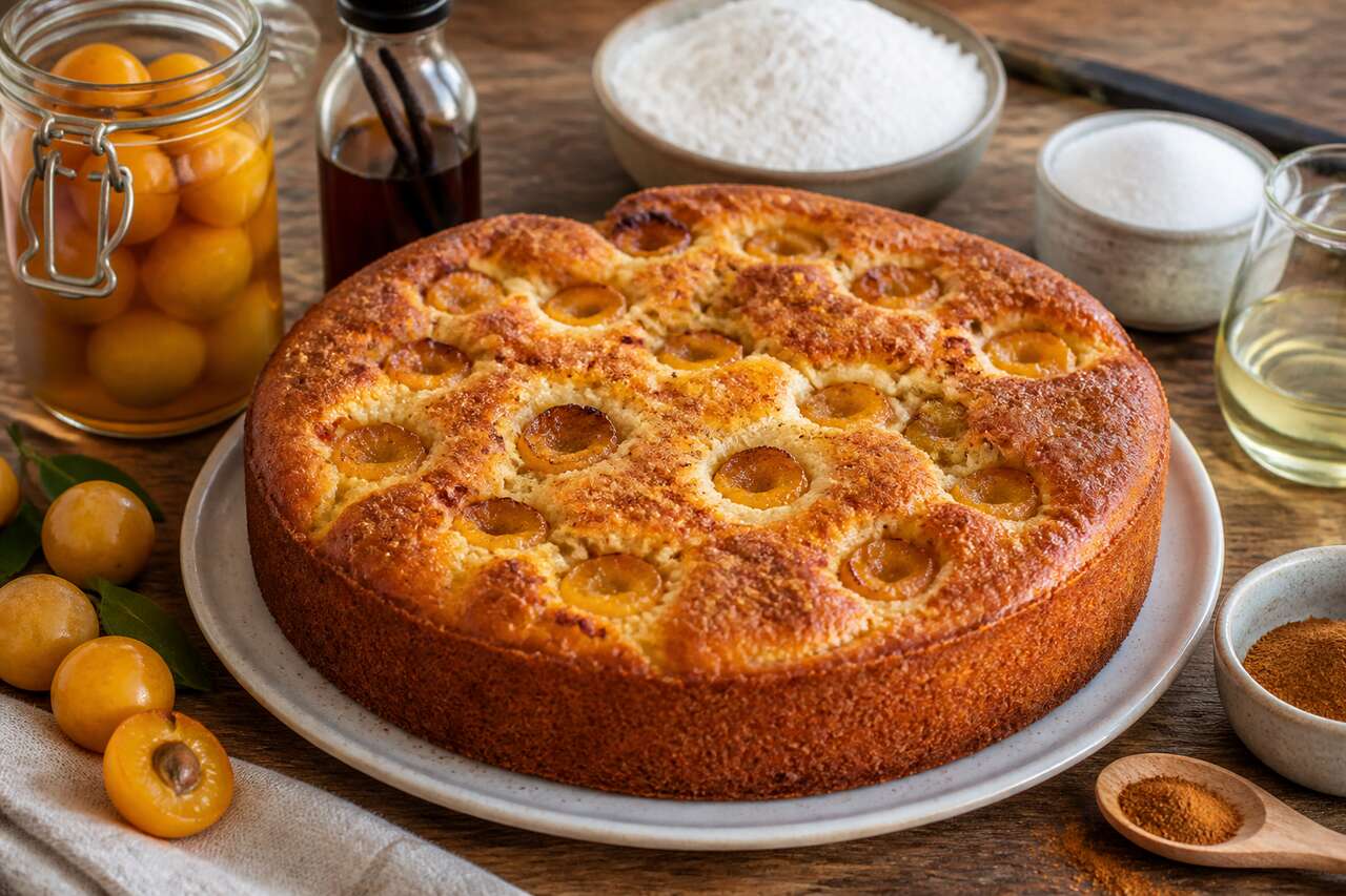 Gâteau au yaourt et prunes Mirabelles : la recette facile