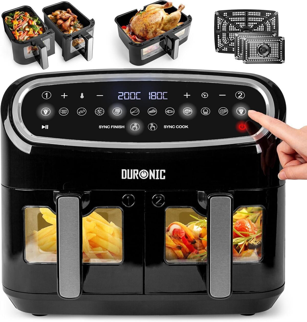 Test : duronic AF34 BK, friteuse à air 10L et 3 tiroirs