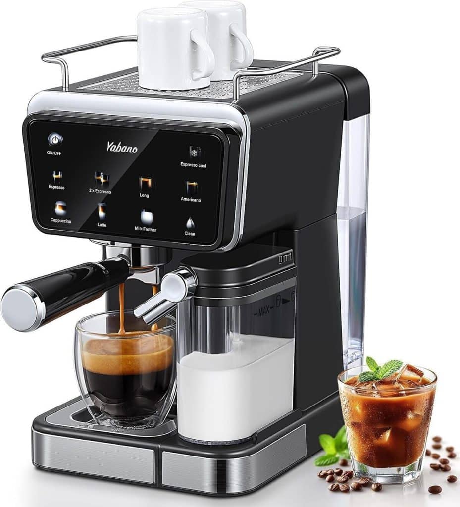 Test : yabano machine à expresso 20 bars avec mousseur automatique
