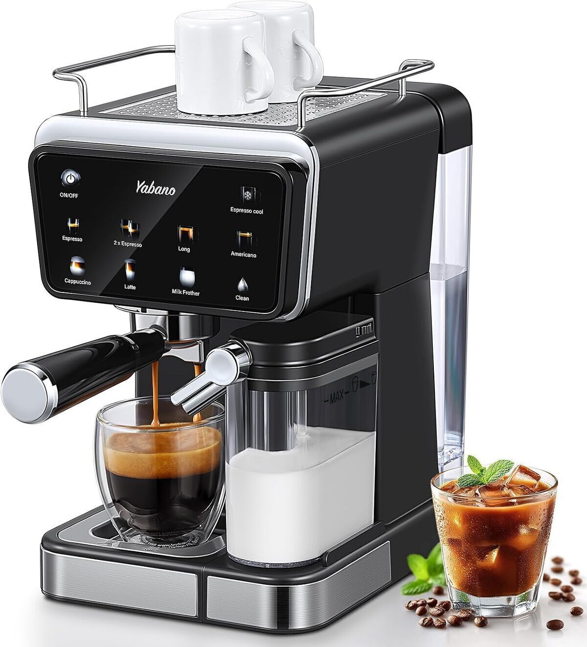 Test : yabano machine à expresso 20 bars avec mousseur automatique