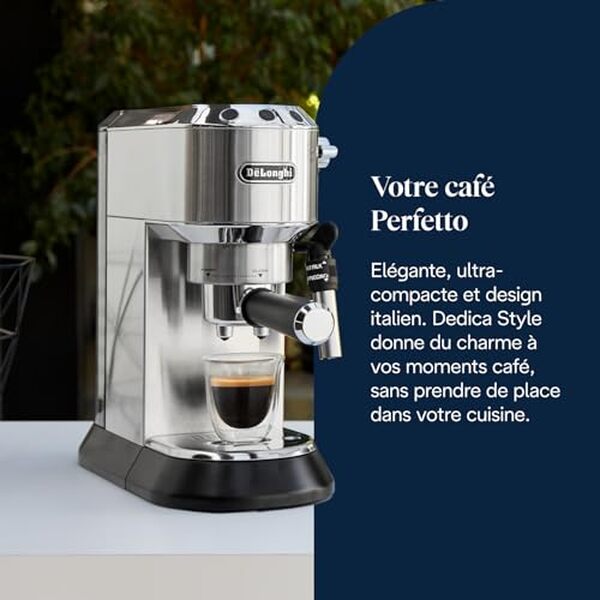 Découvrez notre avis détaillé sur la De'Longhi Dedica Style EC685.M, cette machine à expresso ultra-compacte de 15 cm. Performances, design et praticité testés pour vous. 