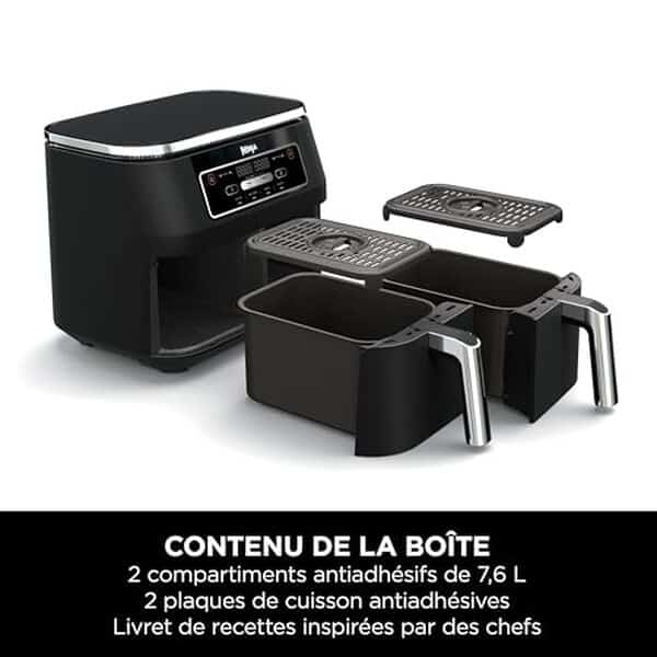 Découvrez notre test détaillé du Ninja Foodi Dual Zone : une friteuse à air puissante, polyvalente et efficace pour cuisiner sainement. Avis, caractéristiques et performances.