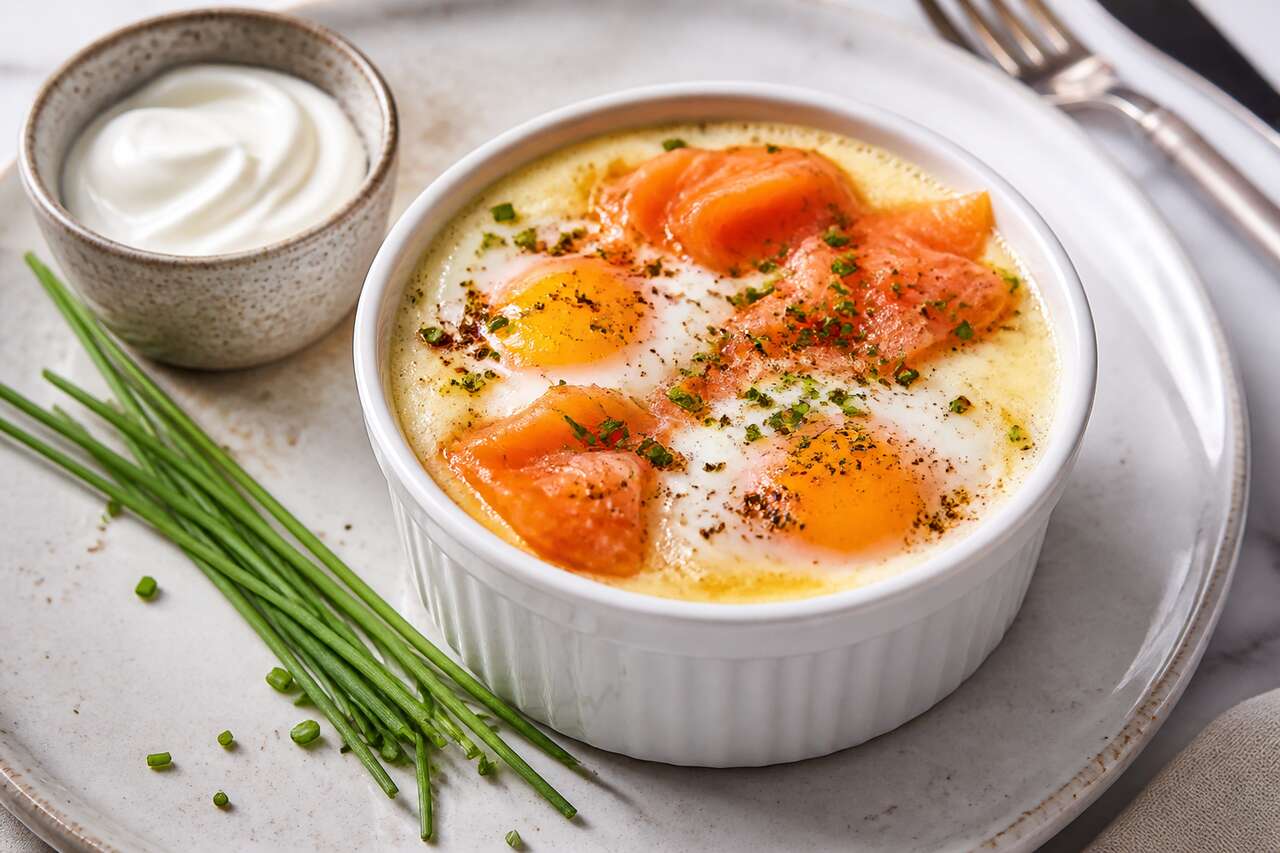 Oeuf cocotte au saumon fumé : recette savoureuse et facile