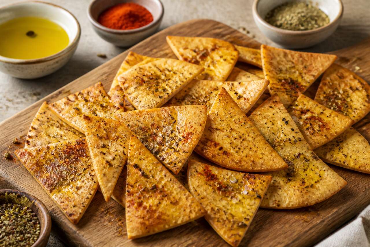 Chips de pita maison : recette croustillante