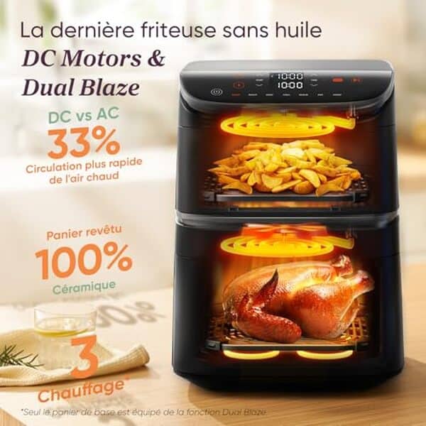 Découvrez notre test détaillé de la friteuse COSORI Air Fryer Turbo Tower Pro 10.8L : performances, avantages et inconvénients de ce modèle haut de gamme. 