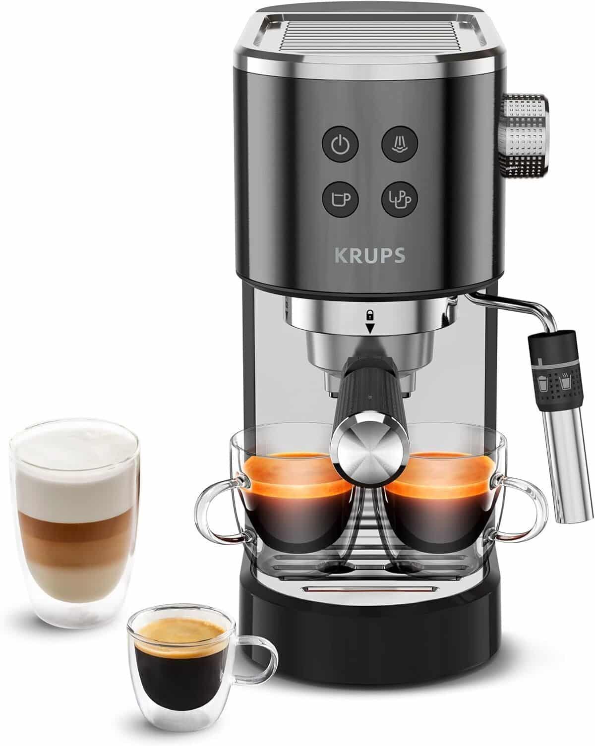 Test Krups Virtuoso+ : machine expresso manuelle 15 bars efficace
