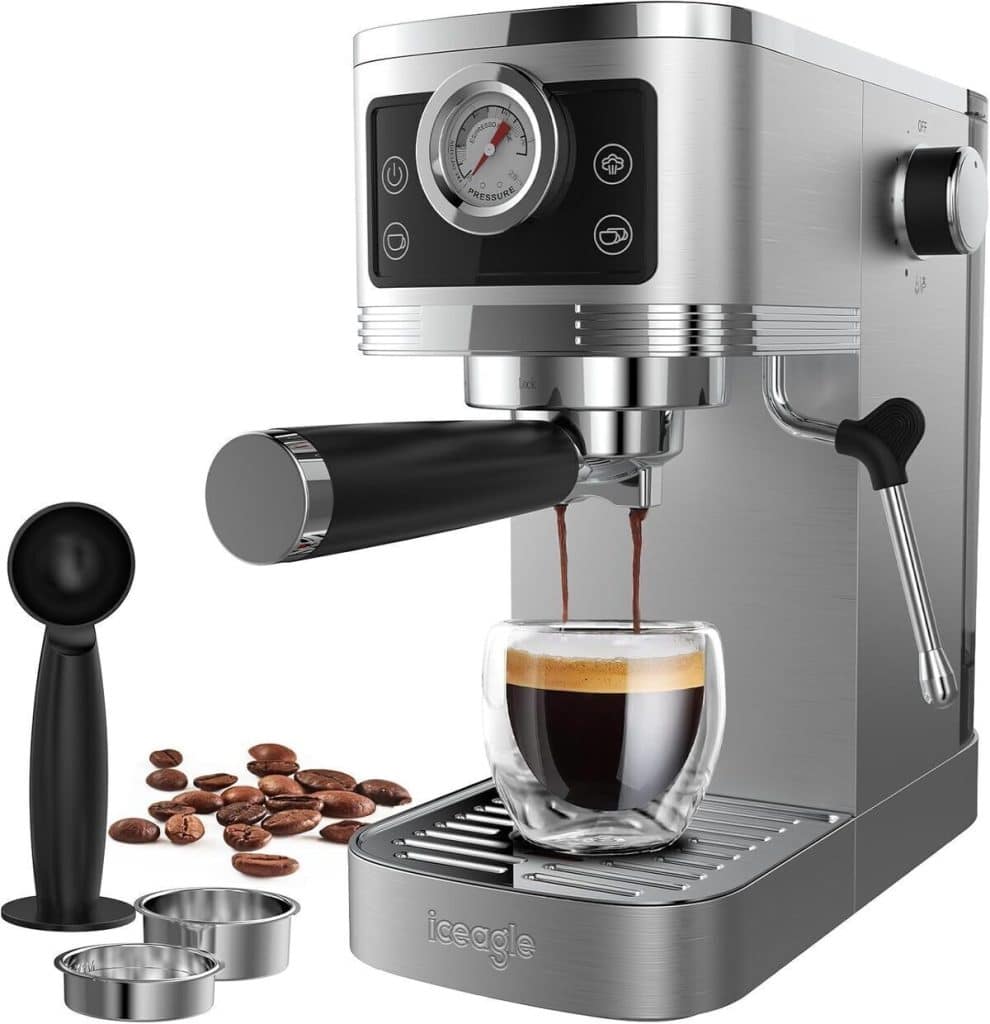 Test : machine à café espresso Iceagle 20-Bar en acier inoxydable