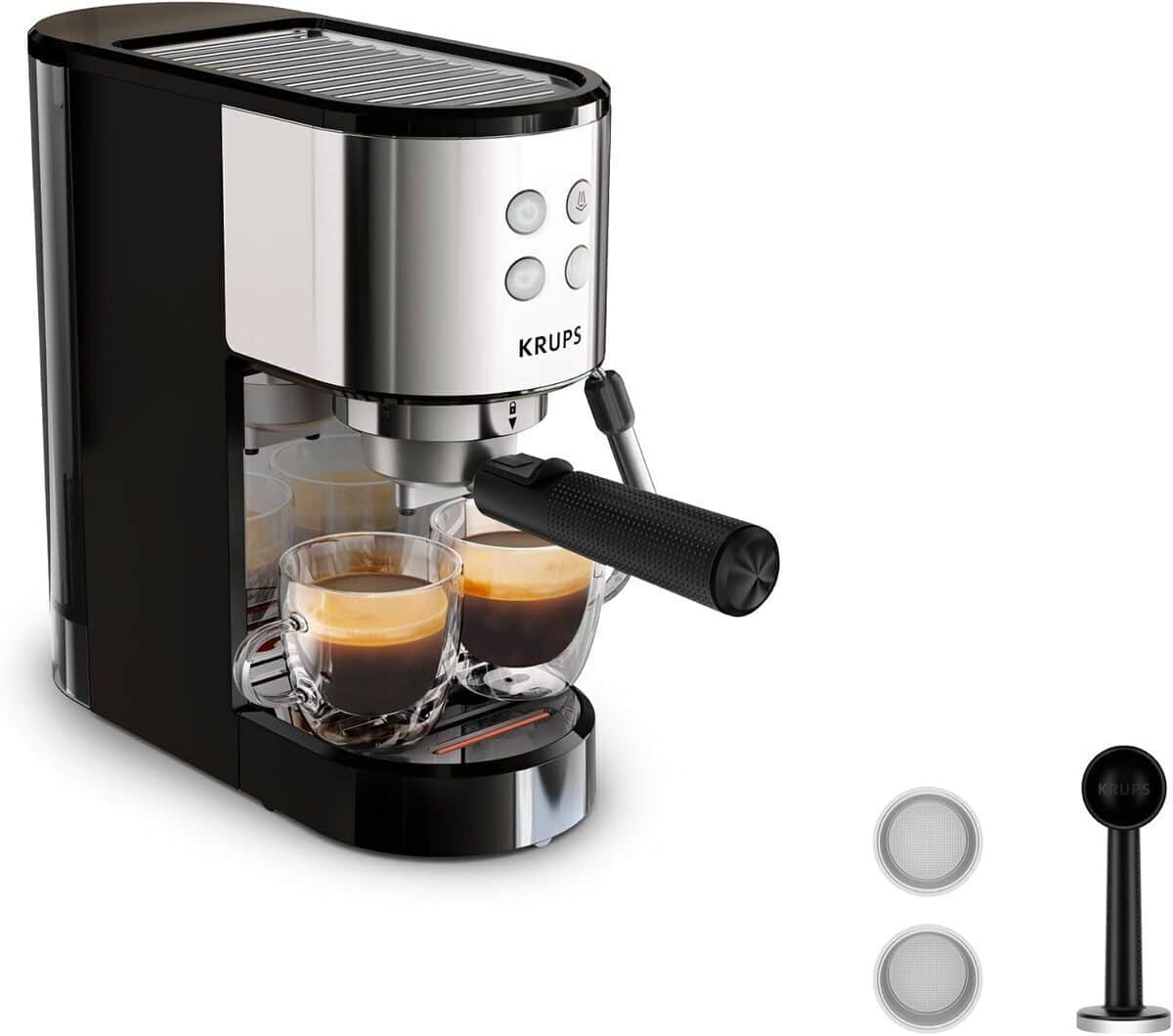 Test machine expresso manuelle Krups Virtuoso Essential 15 bars